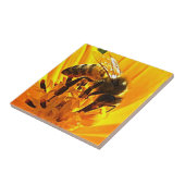 Biene auf einer Blume Fliese (Seite)