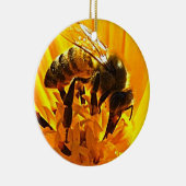 Biene auf einer Blume Keramikornament (Rechts)
