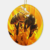 Biene auf einer Blume Keramikornament (Links)