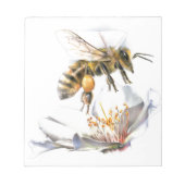 Biene auf einer Blume Notizblock (Vorderseite)