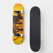 Biene auf einer Blume Skateboard (Vorderseite)