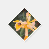 Biene auf einer gelben Blume Serviette (Ecke)