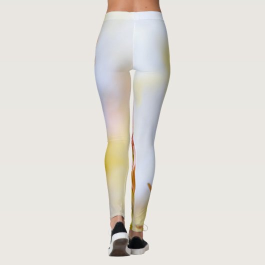 Biene auf einer Kirsche-Blume Leggings (Rückseite)