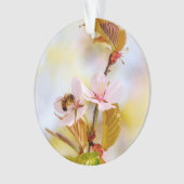 Biene auf einer Kirsche-Blume Ornament (Vorderseite)