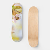 Biene auf einer Kirsche-Blume Skateboard (Vorderseite)