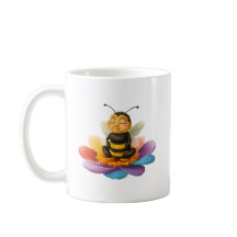 Biene auf einer lebendigen Blume und Yoga