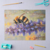 Biene auf einer Lila Lupine Blume Decoupage Seidenpapier (Basteln)