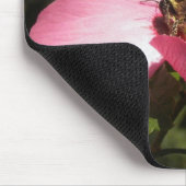 Biene auf einer Rose von Sharon 2 Mousepad (Ecke)