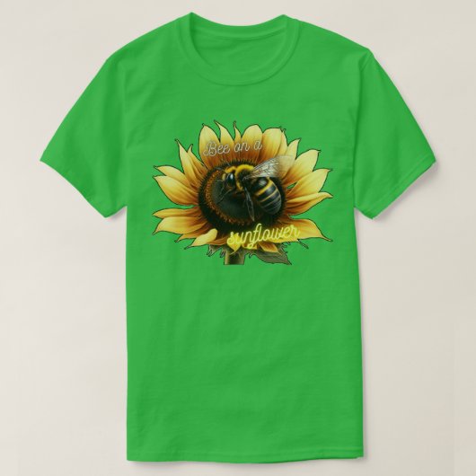 Biene auf einer Sonnenblume 16 T-Shirt (Design vorne)