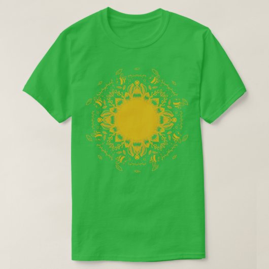 Biene auf einer Sonnenblume 1 T-Shirt (Design vorne)