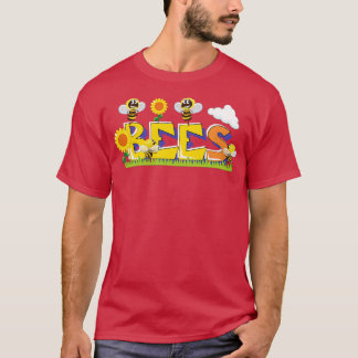 Biene auf einer Sonnenblume 3 T-Shirt