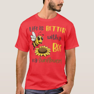 Biene auf einer Sonnenblume 68 T-Shirt