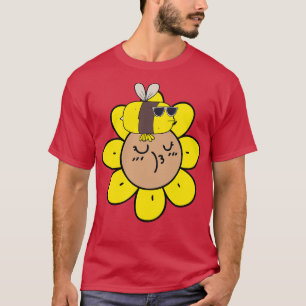 Biene auf einer Sonnenblume 74 T-Shirt