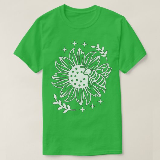 Biene auf einer Sonnenblume 76 T-Shirt (Design vorne)