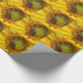 Biene auf einer Sonnenblume Geschenkpapier (Ecke)