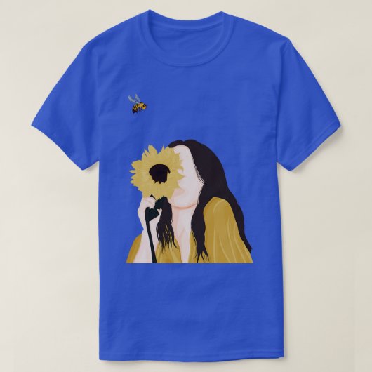 Biene auf einer Sonnenblume Tshirts (Design vorne)