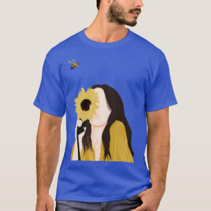 Biene auf einer Sonnenblume Tshirts