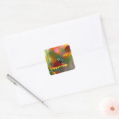 Biene auf Gaillardia Quadratischer Aufkleber (Umschlag)