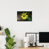 Biene auf Gelbe Wildblumen Poster (Heimbüro)