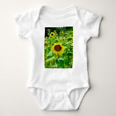 Biene auf gelber Sonnenblume Baby Strampler (Vorderseite)