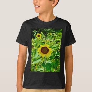 Biene auf gelber Sonnenblume T-Shirt