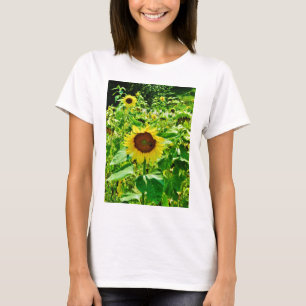 Biene auf gelber Sonnenblume T-Shirt
