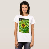 Biene auf gelber Sonnenblume T-Shirt (Vorne ganz)