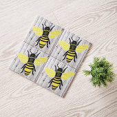 Biene auf Holzzaun Fliese