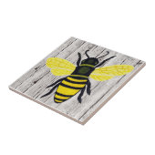 Biene auf Holzzaun Fliese (Seite)