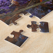 Biene auf Honey Comb mit Lavender-Blume Puzzle (Seite)