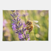 Biene auf Lavendel Geschirrtuch (Horizontal)