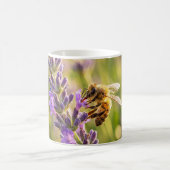 Biene auf Lavendel Kaffeetasse (Mittel)