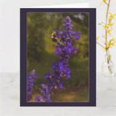 Biene auf Lavendel Karte (Gelbe Blume)