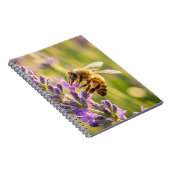 Biene auf Lavendel Notizblock (Rechte Seite)