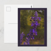 Biene auf Lavendel Postkarte (Vorne/Hinten)