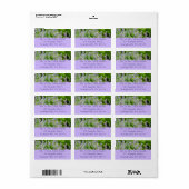 Biene auf Lavender Summer Floral Adressaufkleber (Vorne)