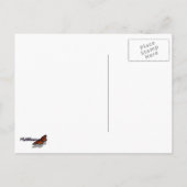 Biene auf Lavender Summer Floral Postkarte (Rückseite)