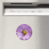 Biene auf lila Blume Magnet (In Situ (Geschirrspüler))