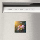Biene auf Lotus-Blume Magnet (In Situ (Geschirrspüler))