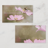 Biene auf rosa Blume Visitenkarte (Vorne/Hinten)