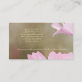 Biene auf rosa Blume Visitenkarte (Rückseite)