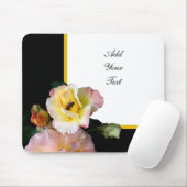 Biene auf rosa Gelben Rosen Blume Mousepad (Mit Mouse)