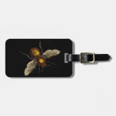 Biene auf Schwarzem Gepäckanhänger (Vorderseite horizontal)