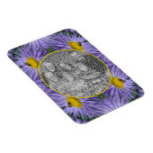 Biene auf violetten Blumen Naturrahmen hinzufügen  Magnet (Rechte Seite)