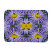 Biene auf violetten Blumen Naturrahmen hinzufügen  Magnet (Horizontal)