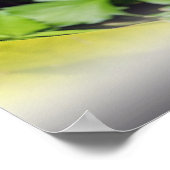 Biene auf weißer Blume Poster (Ecke)
