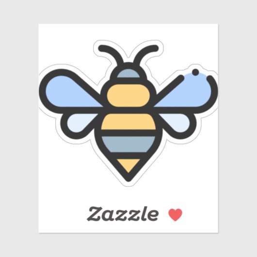 Biene Aufkleber (Blatt)