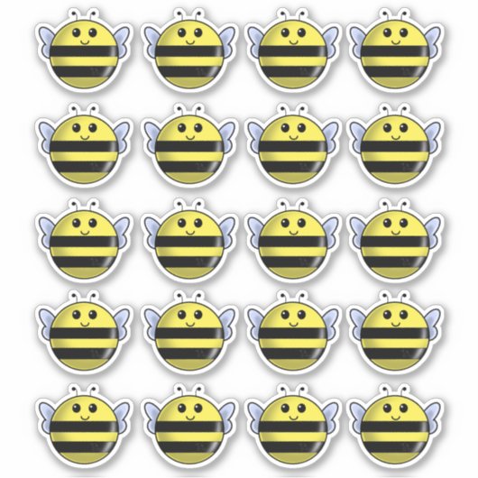 Biene Aufkleber (Vorderseite)
