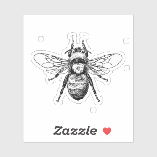 Biene Aufkleber (Blatt)