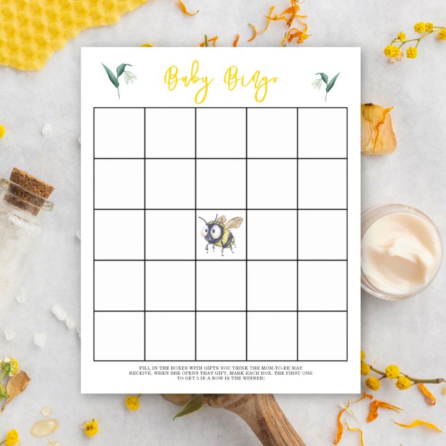 Biene - Baby Dusche Bingo Spiel (Von Creator hochgeladen)